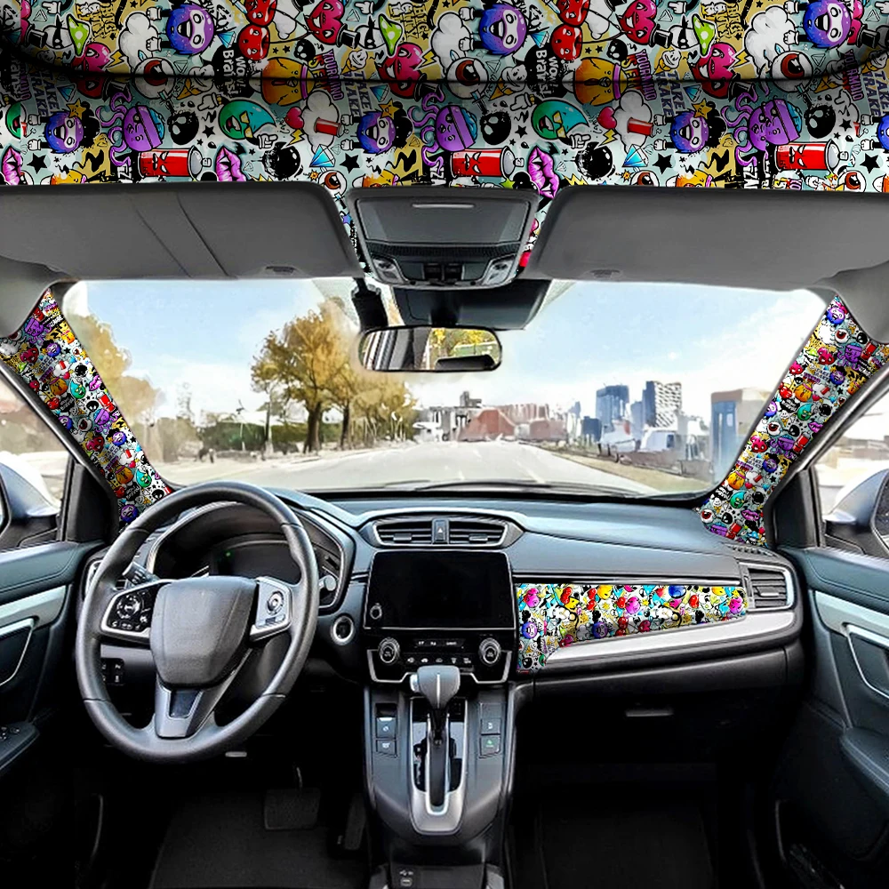 أجهزة السيارات الداخلية المجددة والإعادة تشكيلها وأعمدة ABC، وشارات الكتابة على الجدران البيضاء الأنيقة لتجديد وتجديد السيارة #4