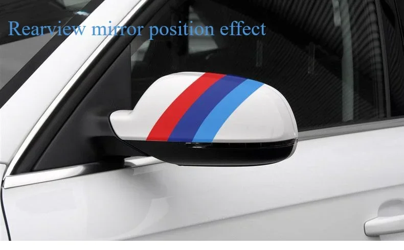 Autoaufkleber Farbige Seitenhaube Motorsport Vinyl-Aufkleber Streifen Aufkleber Stoßstange Motorabdeckung für Dreifarbige Nationalflaggen-Aufkleber – Detail 3