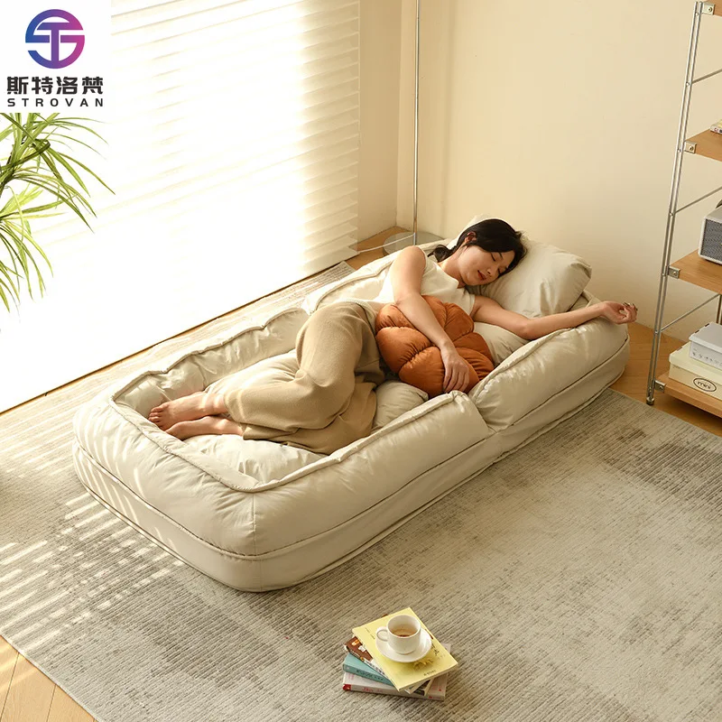 

Nordic Folding Large Bean Bag Memory Foam Dog Lazy Sofa Bed Human Size Dog Single Bed for Adults Pets