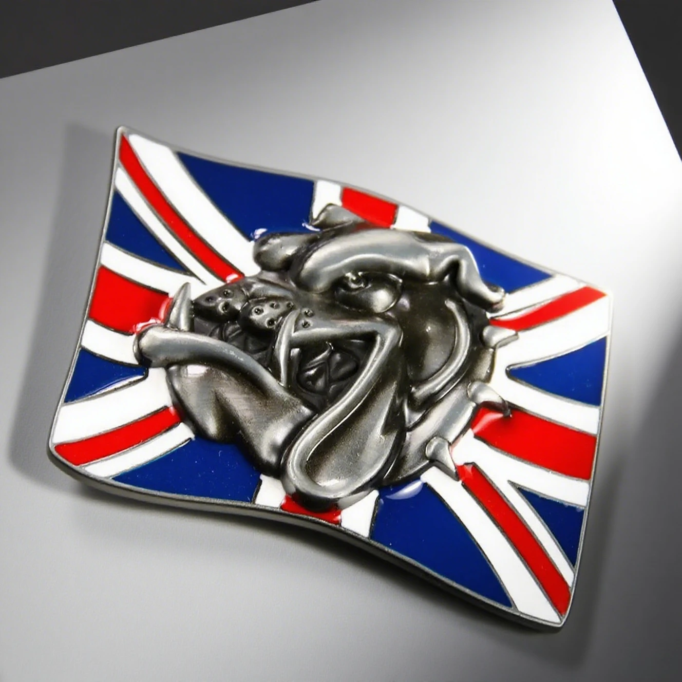 

Пряжка для ремня с изображением бульдога в стиле ретро, жестокий дизайн животных, серия флагов Англии, ковбойский стиль, кожаное ремесло, охотничье снаряжение, джинсовая пряжка