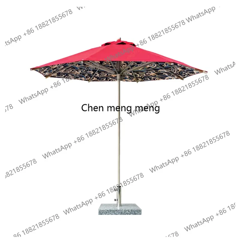 Outdoor parasol retro style oil paper umbrella restaurant Chinese style courtyard villa outdoor umbrella