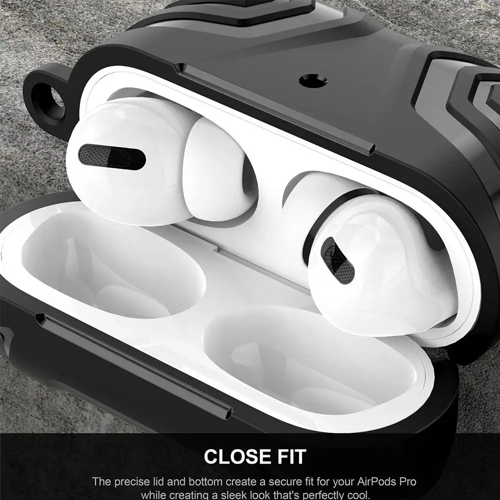 TPU Bluetooth Earphone Protective Case For AirPods 4 Drop Protection The Anti-Slip Stripe Design Earphone Shell With Hook