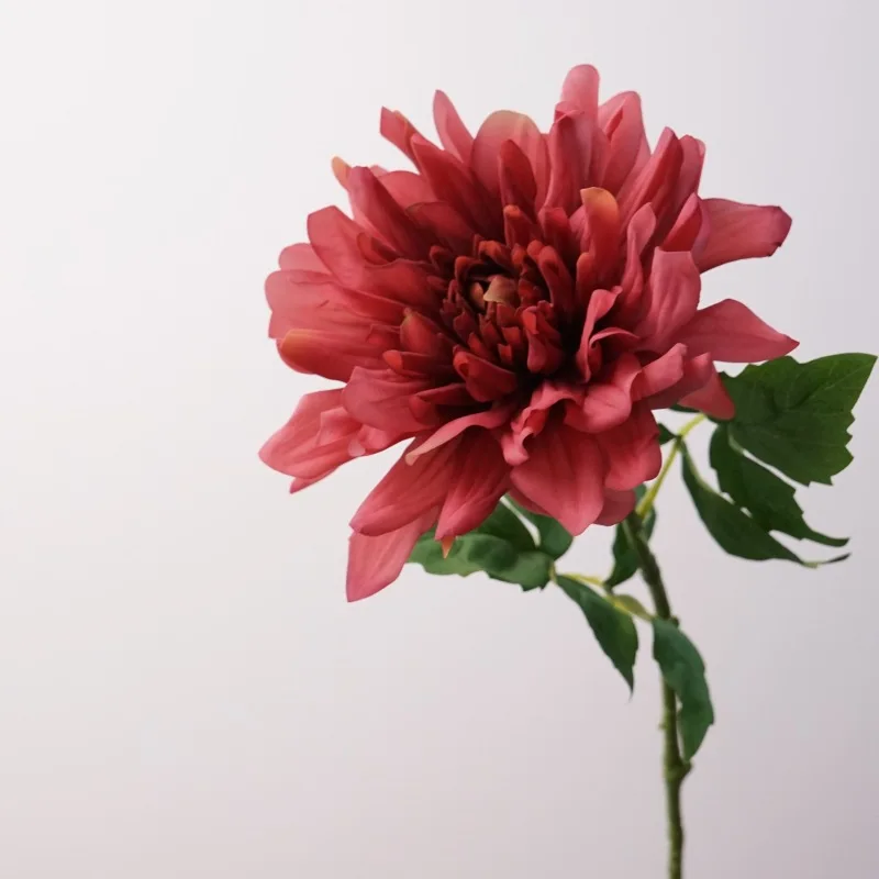 4 Stück Real Touch Dahlie Feuchtigkeitsspendende Kunstblumen Hochzeitsdekoration Künstliche Dahlienblumen Heimdekoration Partytisch-Display Blumenarrangement – Detail 9