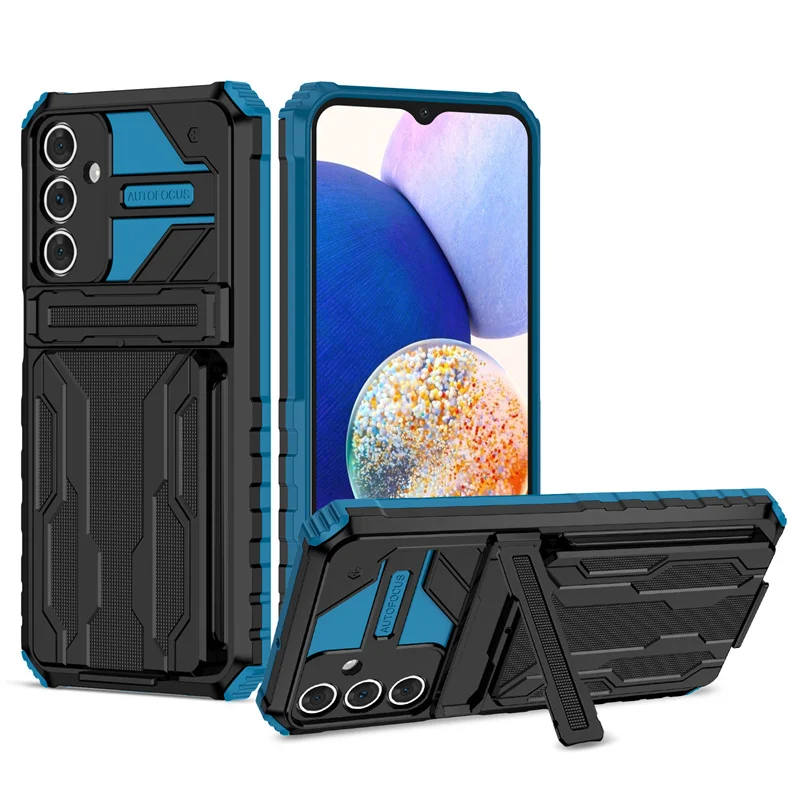 For Samsung Galaxy A05 A05S A15 A35 A55 Case Armor Kickstand With Card Slot Holder Phone Case for Galaxy A 15 55 05 S Back Cover