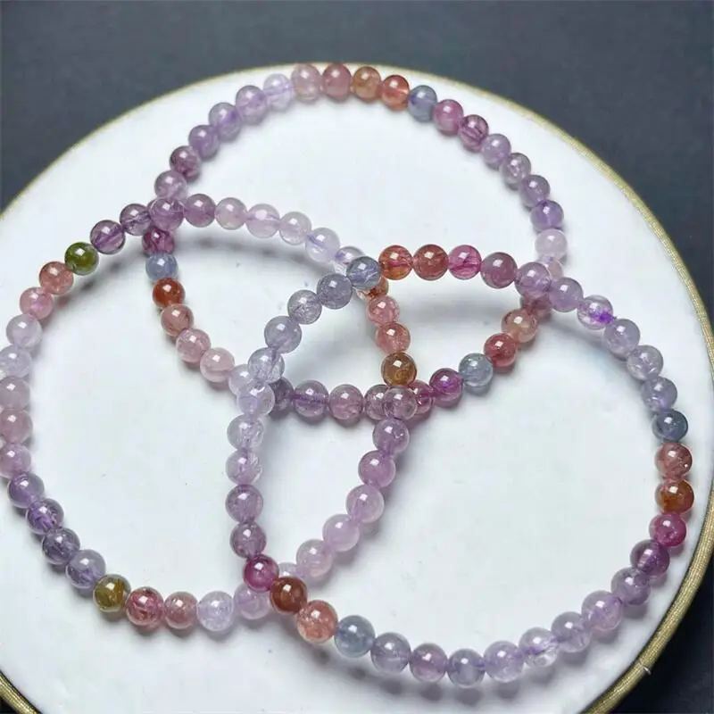 5MM Natural Colored Spinel Bracelet Reiki Healing Fengshui Stone Fashion Jewelry For Women Holiday Gift 1PCS