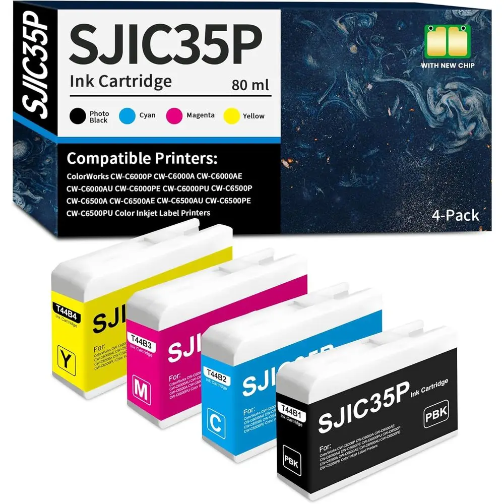 

Чернильный картридж SJIC35P с чипом, восстановленный или новый, для ColorWorks CW-C60 (аналоги: SJIC35P-PBK, SJIC35P-C, SJIC35P-M, SJIC35P-Y)