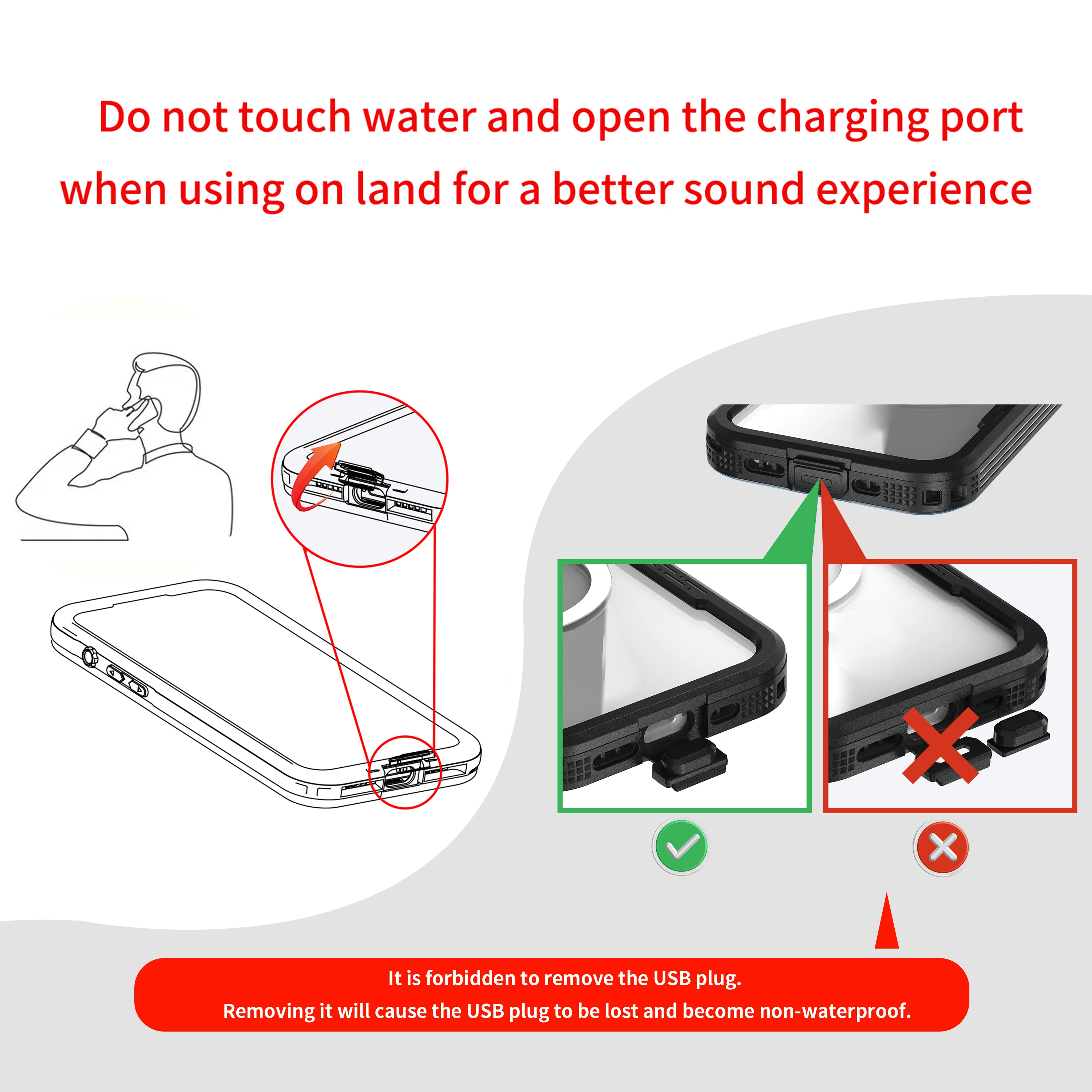 IP68 Wasserdichte Handyhülle für iPhone-Serie, mit Schwimmring, berührungsempfindlich, geeignet für iPhone 18 Pro Max/17/16 – Detail 23