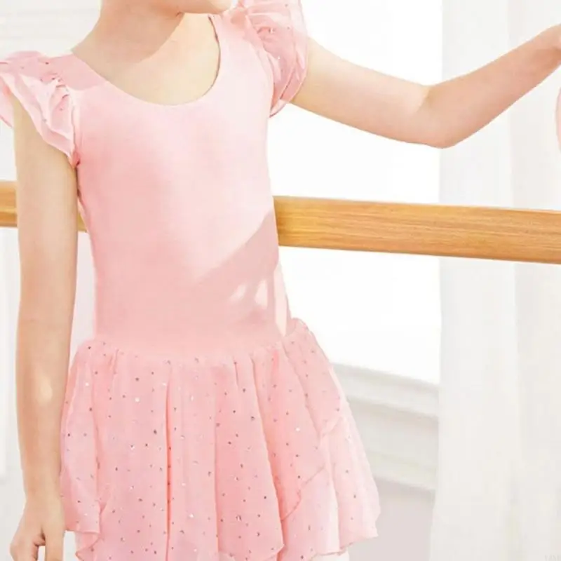 Y3NE SEQUINS DANCE Ballet Leotards With Váy cho Girls Trẻ mới biết đi Trang phục Ballerinas