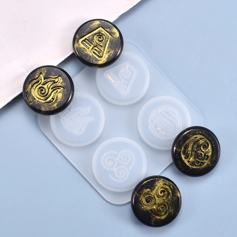 3 pezzi simbolo religioso ornamenti Token stampo epossidico cristallo fai da te in Silicone