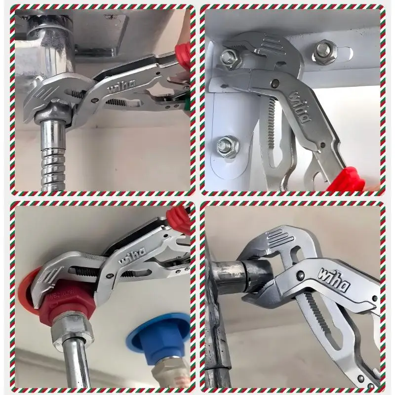 جديد WIHA 2025 عيد الميلاد طبعة محدودة كماشة مضخة المياه قابل للتعديل ، مفتاح ربط الأنابيب الصغيرة متعددة الوظائف رقم. 47243