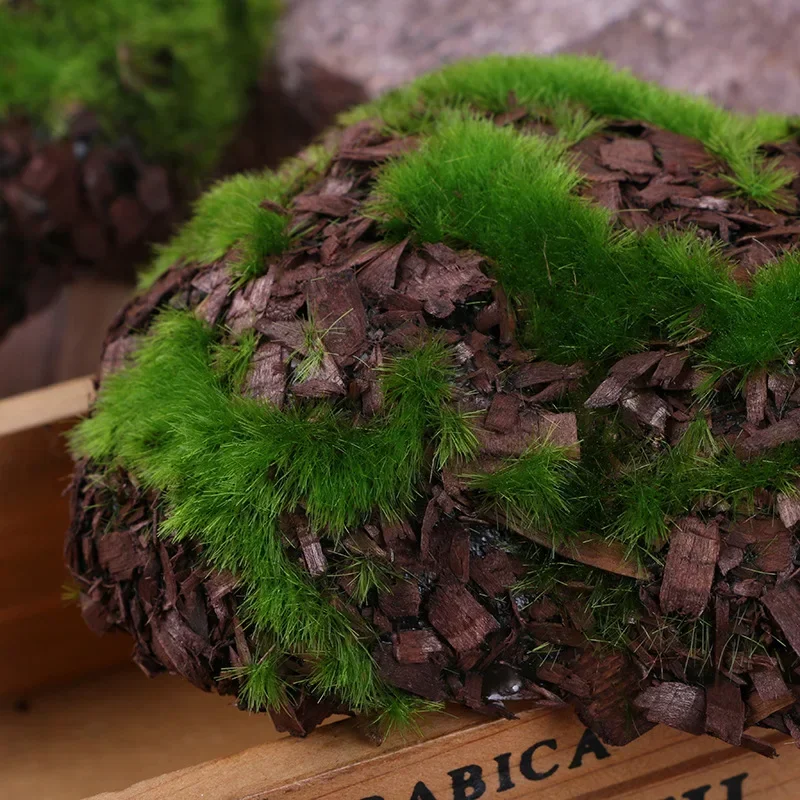 Fake Rock Green Foam Moss Stone, Artificial Flower, Wood Chip, Micro Landscape, Grass Plant, Pet Toy, Home Garden Decoration, 6P - Image 4