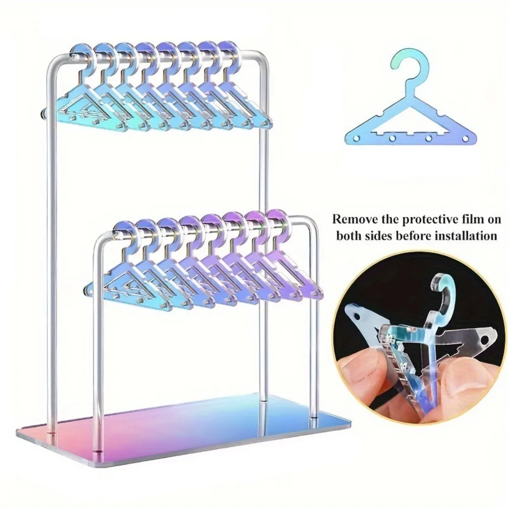 

Органайзер для украшений: 16 подвесок-держателей, съемные акриловые подставки для серег, устойчивые, для самостоятельной сборки