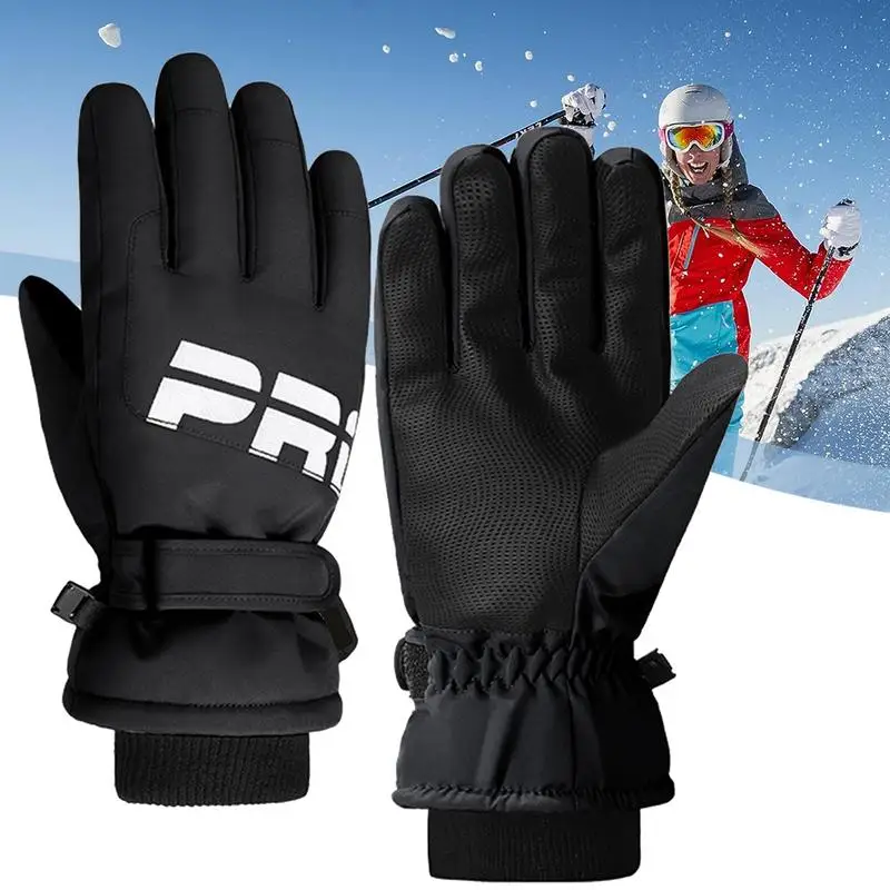 Skiing gloves windproof gloves Winter Thermal Motorcycle Gloves Nonslip Touch Screen Water-Resistant Mittens Cycling Gloves