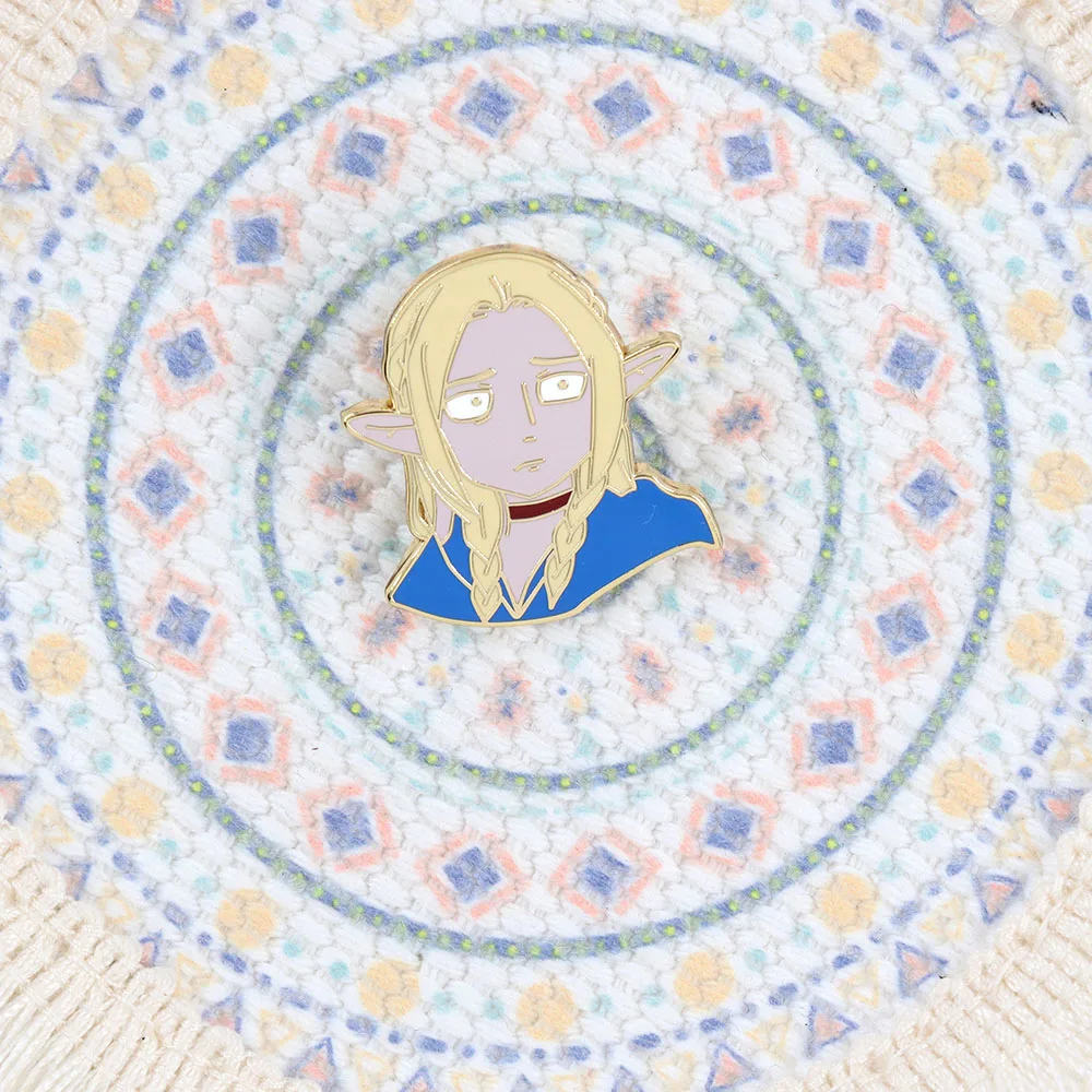Marcille Enamel Pin Delicious in Dungeon Lapel Pin Dungeon Meshi Elf Magician Badge Cute Souvenir
