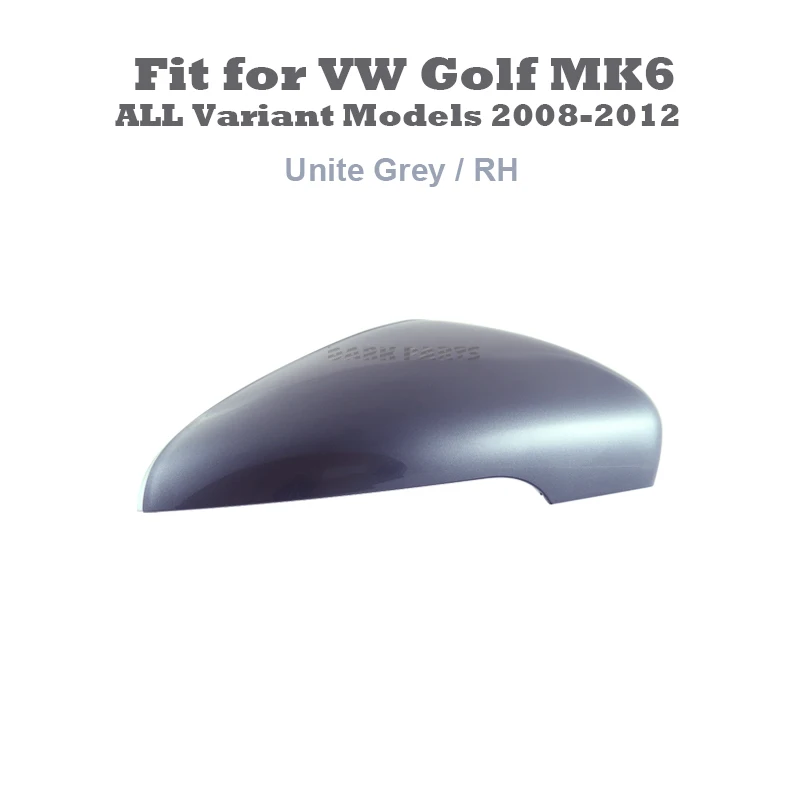 United Grey Painting Mirror Cover Cap Housing RH Side Fit for VW Golf MK6 2008-2012 ALL Variant Models