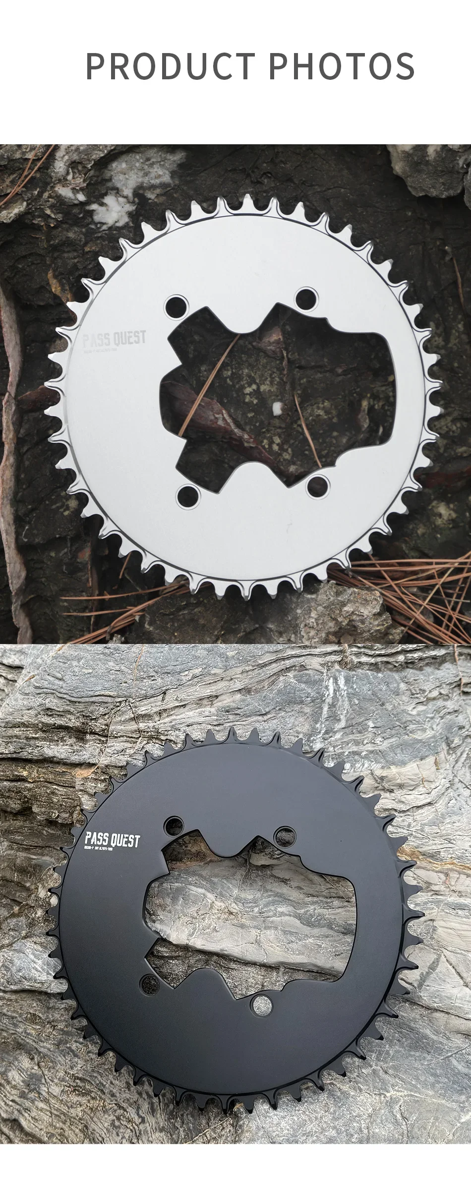 Kettenblatt 110BCD 4-Arm-Kettenblatt 44 46T 48 50T 52T 54 56T 58 60T Platte für Dura Ace Power Meter Einzelkettenblatt Narrow Wide – Detail 9
