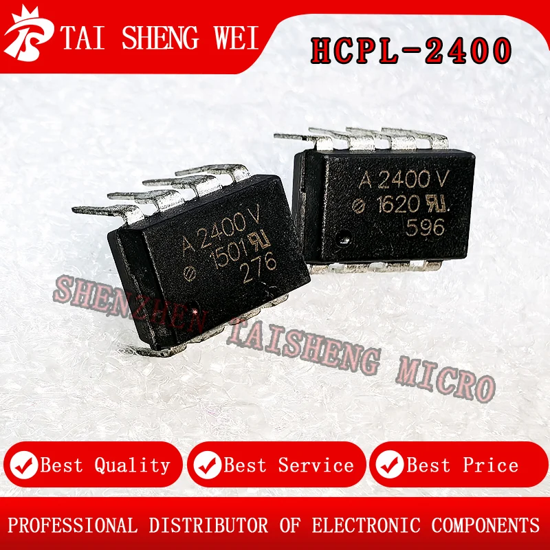 5PCS New A2400 HP2400 HCPL-2400 DIP-8 Optocoupler New