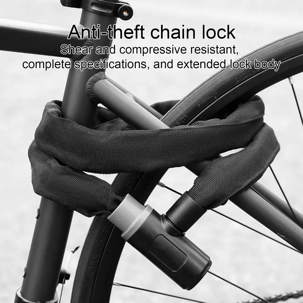 

Bike Chain Lock Heavy Duty Waterproof Bicycle Chain Lock with 2 for Mtb Road Mountain Bike Anti-theft Security Universal Bike