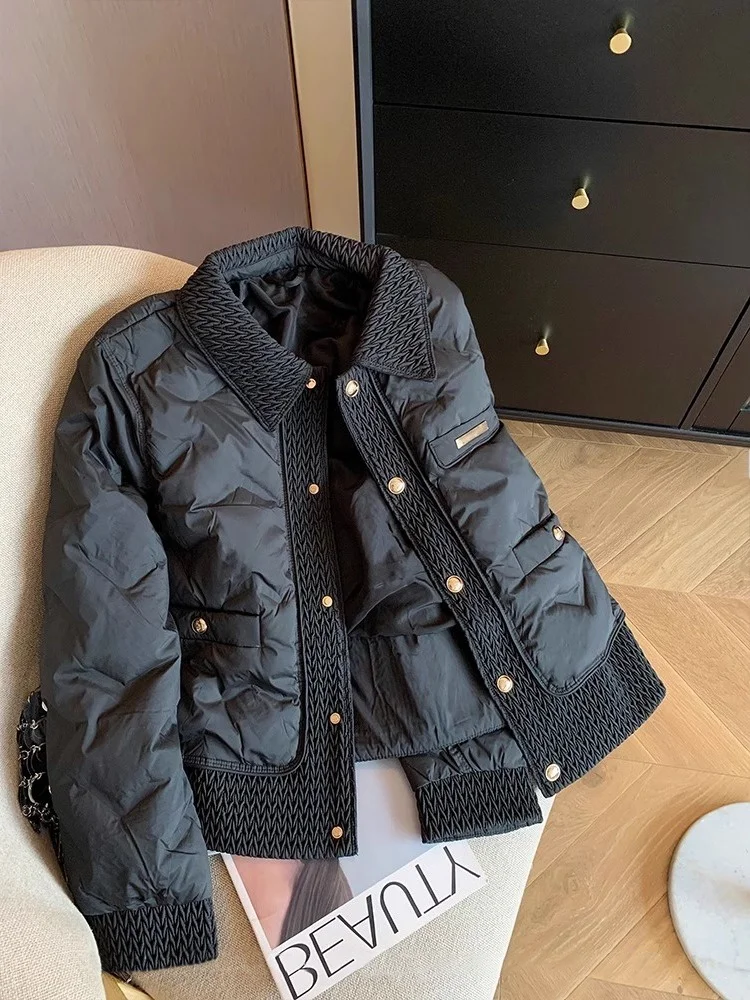 

Bla Cotton Jaet Women's Casual Lightweight Collar Coat Autumn Winter Small Size Versatile Comfortable Faionable