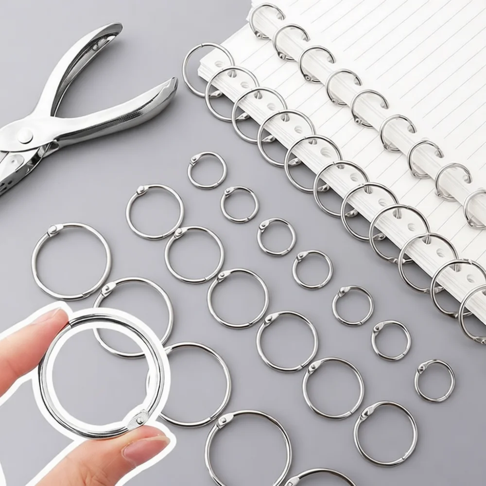 Simple Metal Loose Leaf Rings For Fanyi Card Binding Stationery Planner Scrapbook Organizer Office School Supplies view 5