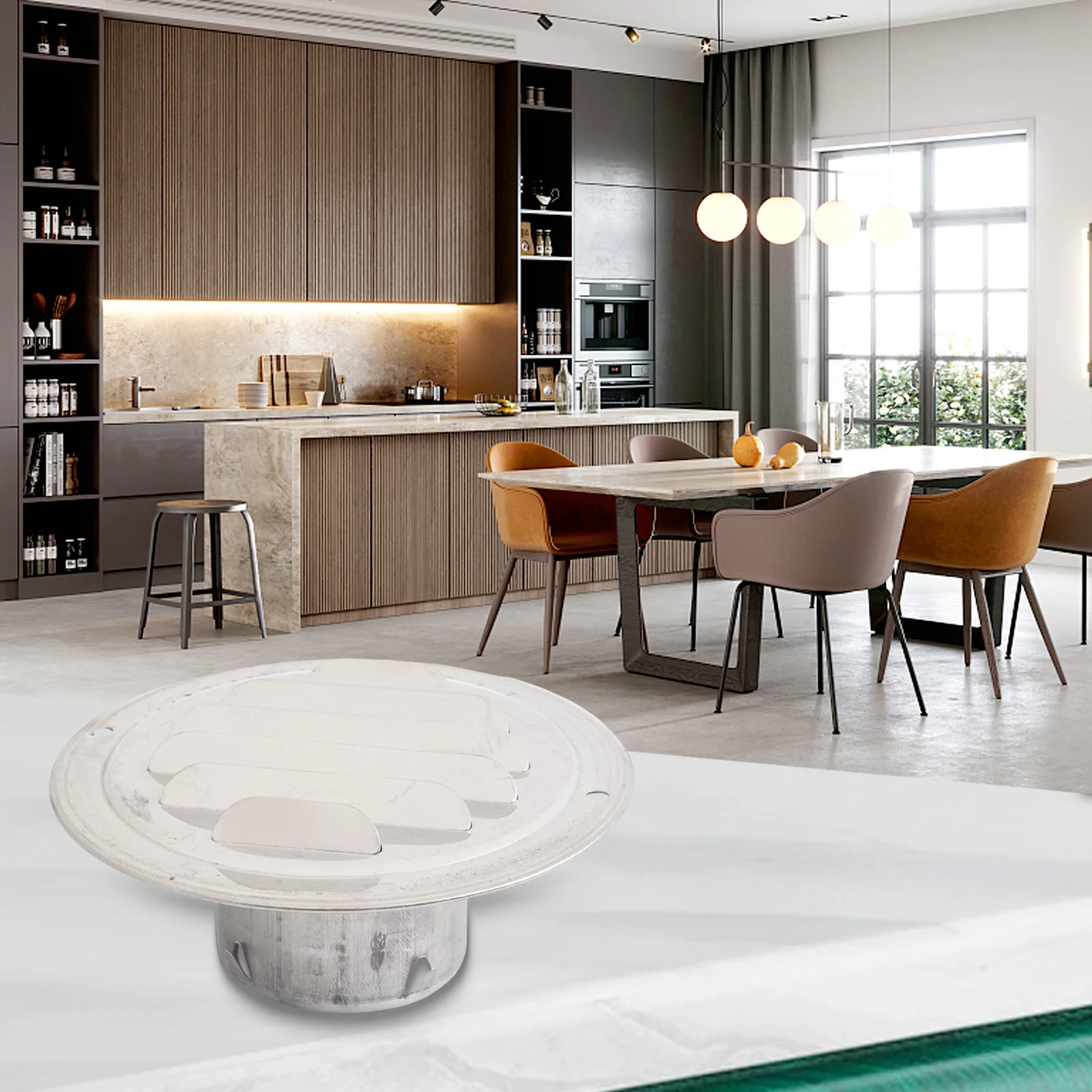 Cubierta de ventilación redonda de acero inoxidable de primera calidad diseñada para paredes que facilita el movimiento del aire óptimo mientras bloquear los insectos