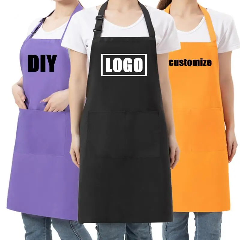 Custom Apron Logo Processing Fee Shopping Bag Chef Coffee Shop Pet Shop Beauty Salon Manicure Cleaning Baking Barbecue Work