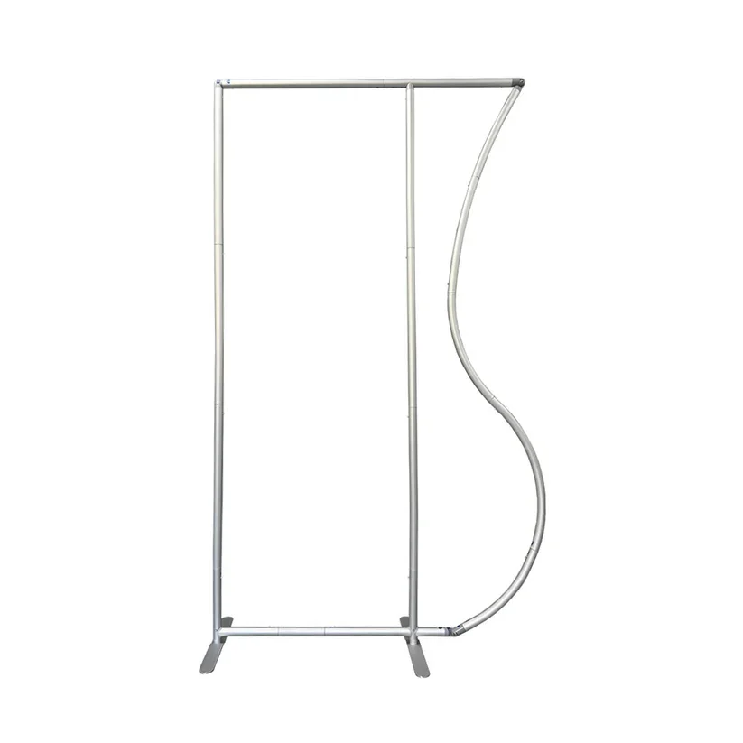 4x7ft 32mm Aluminum Arch Backdrop Stand Heavy Duty Tension Fabric Photo Booth Backdrop for Wedding Decor Event Rental Portable