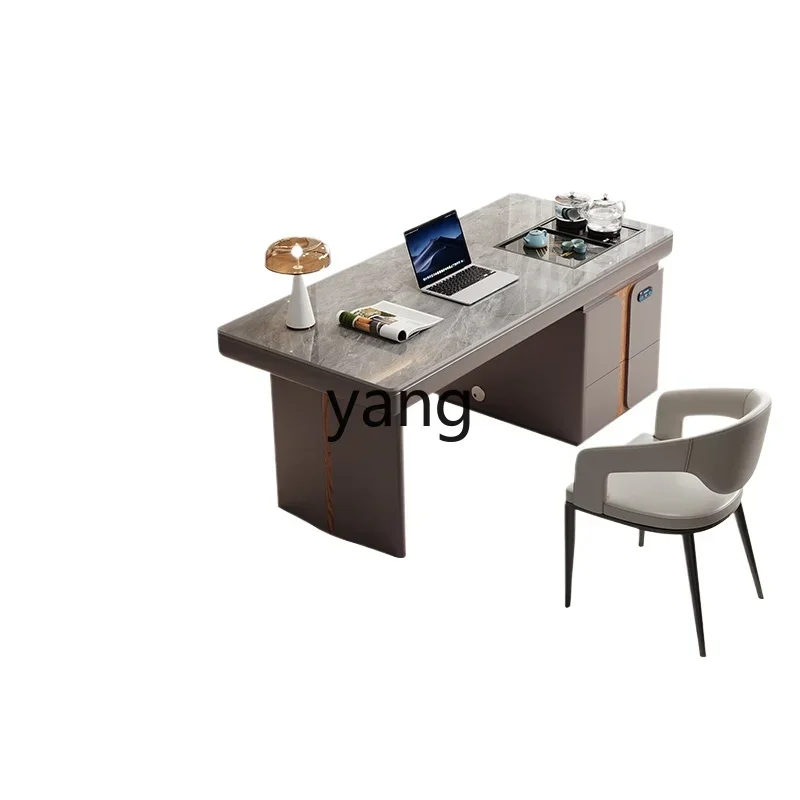 

Lmm tea table desk integrated modern simple high-end intelligent voice lifting tea table