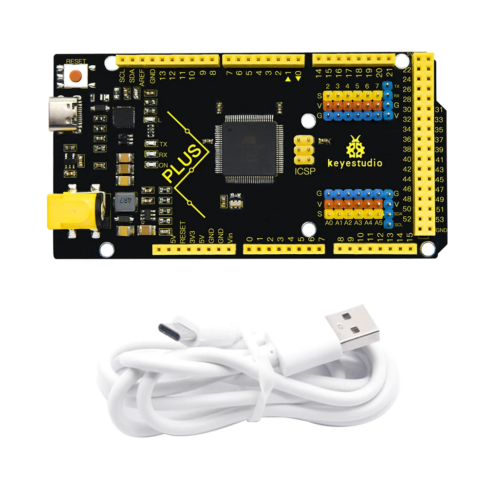 KEYESTUIDO MEGA Plus 2560 Controller Board with Type C USB Cable Compatible with ARDUINO MEGA 2560 electronic kit diy