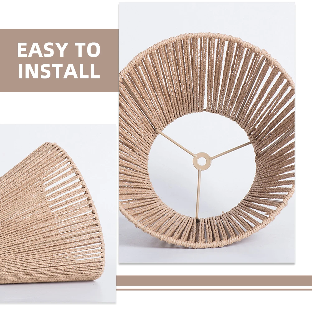 

Braided Decorative Ch eliers Woven Lampshades Ceiling Light Cover Indoor Modern Hotel Lamp Shade Weaving Light Warm Eyes