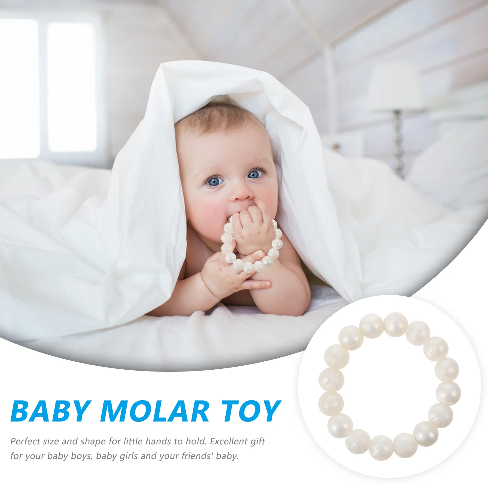 سوار عضاضة للأطفال من السيليكون، هدية مثالية للاستحمام وأعياد الميلاد والمهرجانات، خاتم عضاضة للأطفال الرضع السعيدين #1