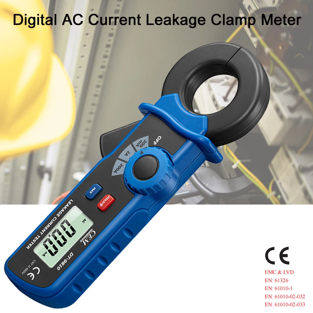 

9810 Model Digital Clamp Meter Dynamic Ranging of 2000 Counts Full Scale, LPF AC Current Tester NCV