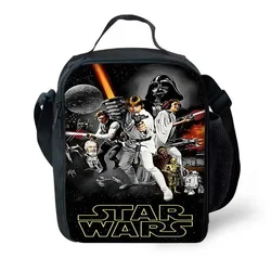 Bolsa de películas de ciencia ficción para niños, gran capacidad, w-wars, estudiante, Picnic al aire libre, reutilizable, s-stars, fiambrera térmica