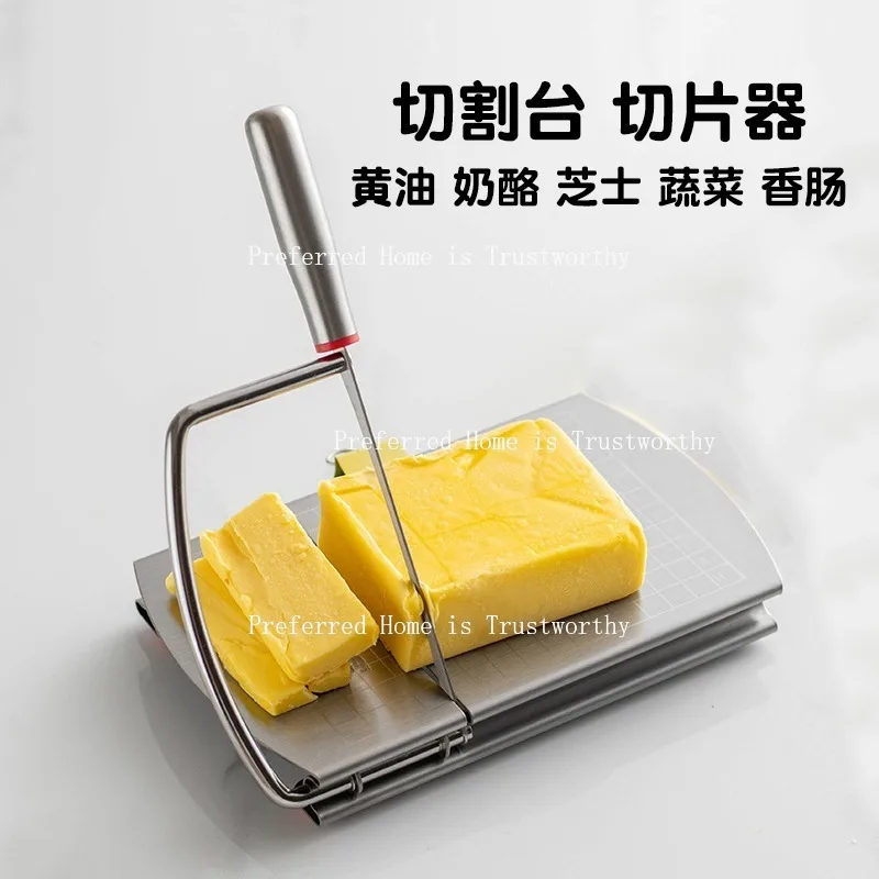 Rebanador de queso, cuchillo para cortar mantequilla de acero inoxidable, rebanador de jamón, rebanador de queso, uso doméstico