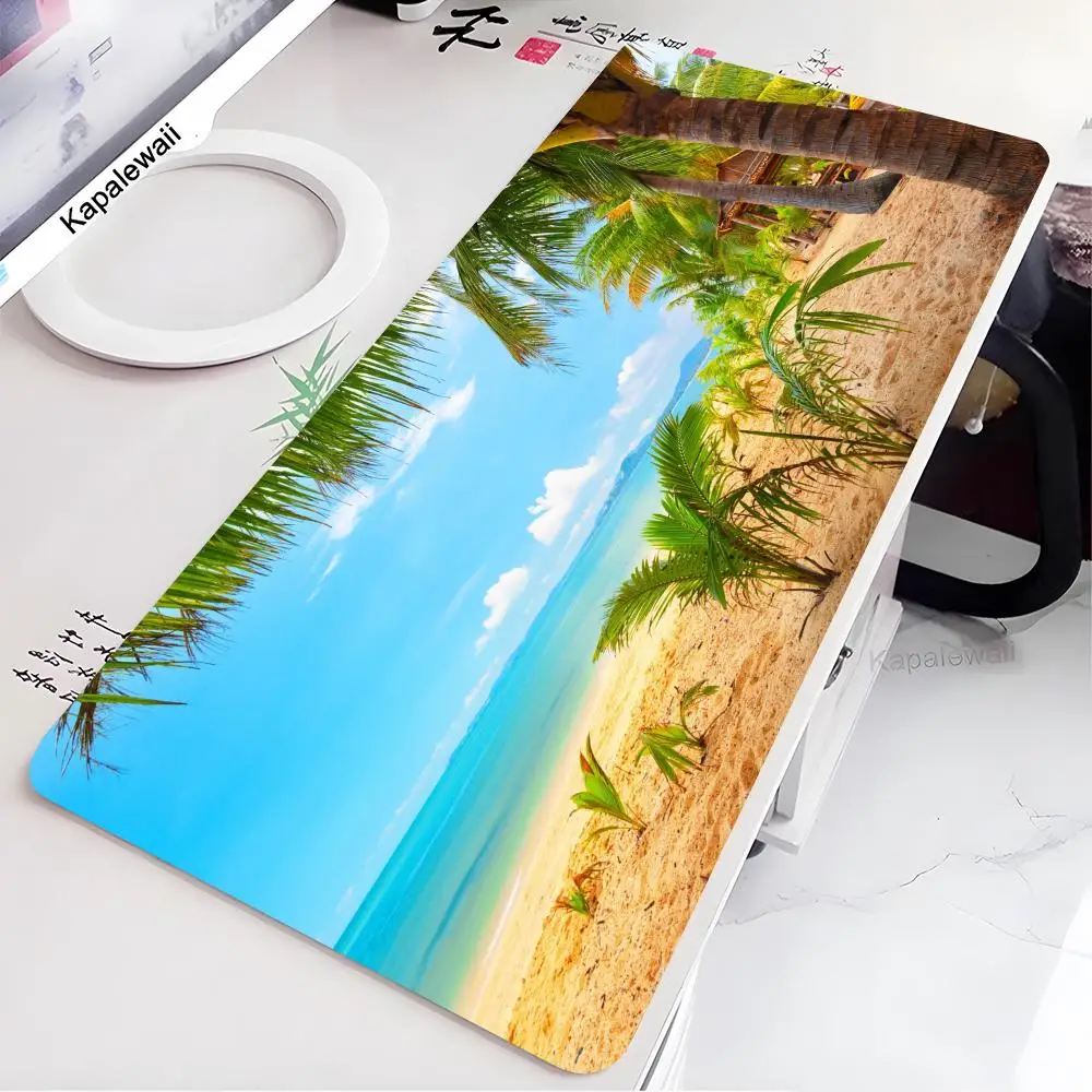 Blue Sky Beach Mouse Pad Large Accessories 900x400mm Desk Mats Mouse Pad Carpet Anti-slip Laptop Soft Mice