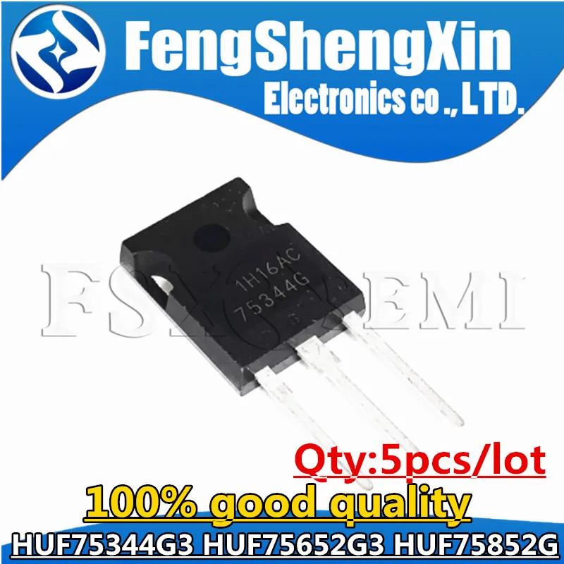 5pcs HUF75344G3 TO-247 75344G TO247 HUF75344 HUF75652G3 HUF75852G 75652G 75852G Power MOSFETs