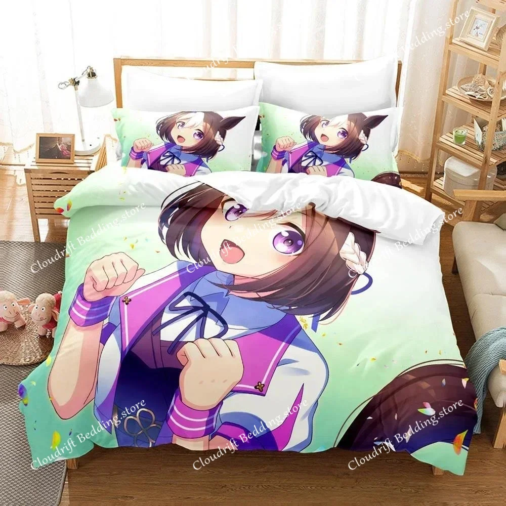 2024 Cute Derby Adult Boys Bedding Set Single Double Queen King Size Duvet Cover Anime Parure de lit Quilt Cover Pillowcase 6
