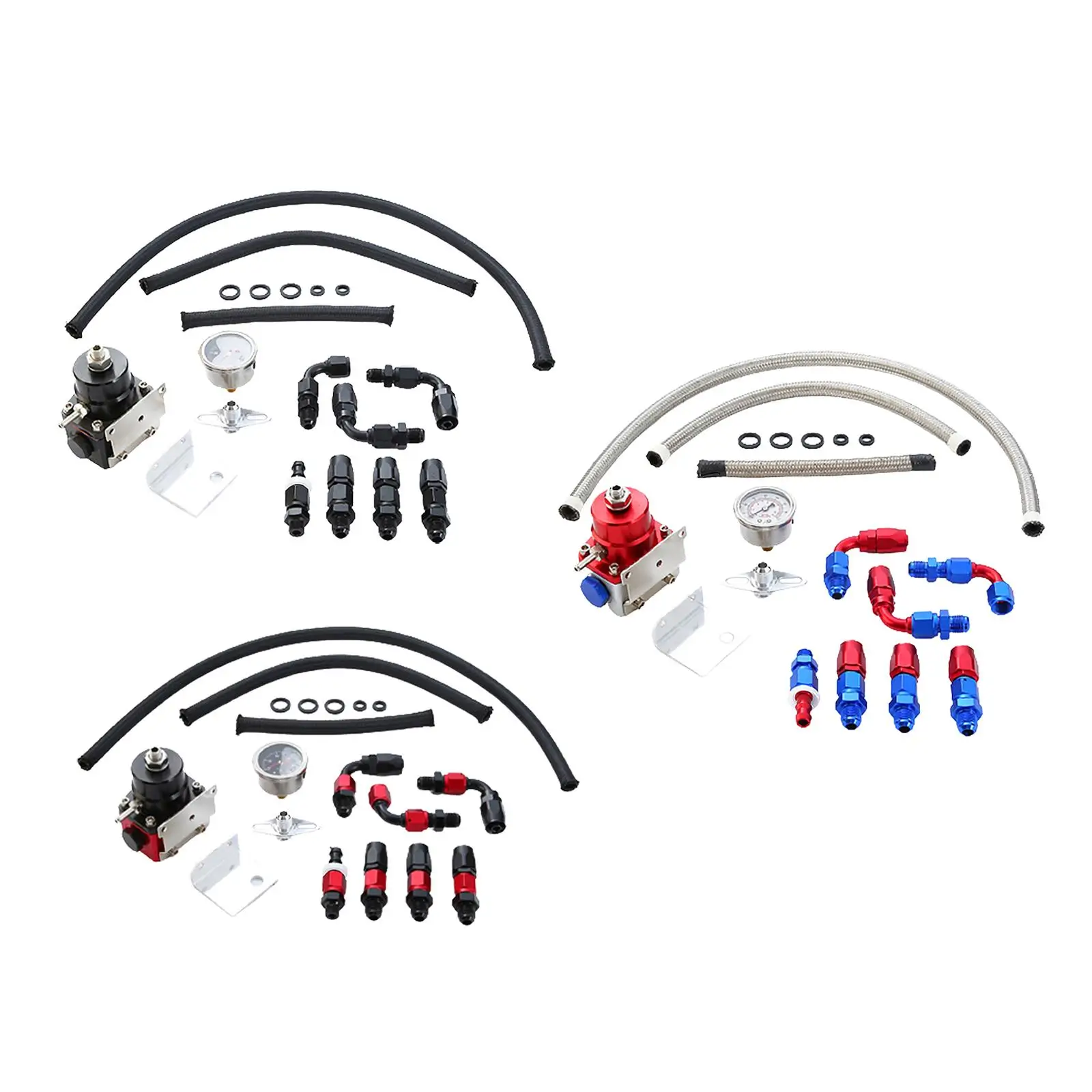 

Universal Fuel ,Modification,Replacements, Fuel System Stainless Steel Braided Fuel Hose 0-100PSI PSI Display for Car