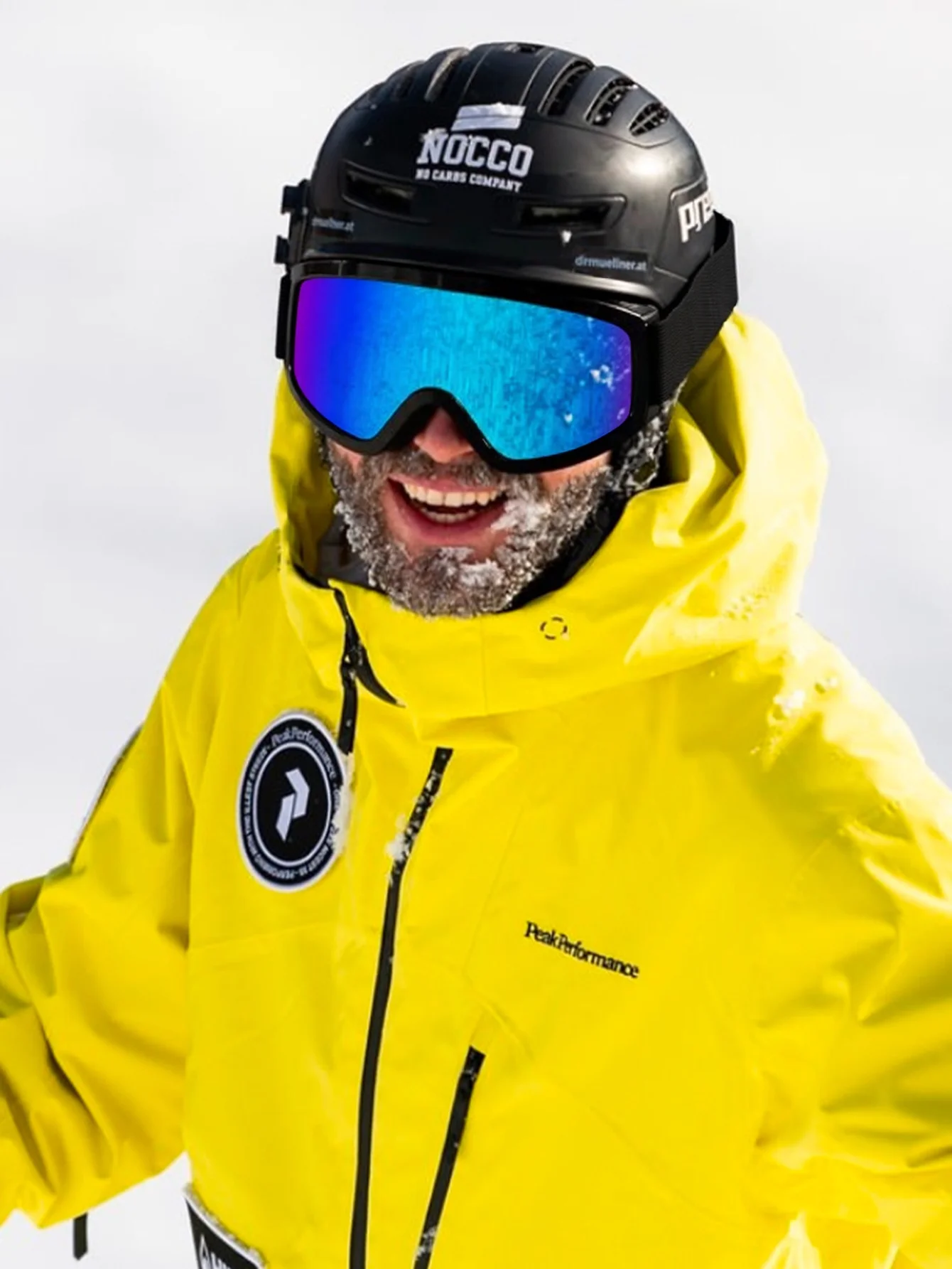 Große Skibrille mit farbigen Gläsern und stoßfesten, blendfreien Gläsern aus Schaumstoff für Outdoor-Sportarten, Snowboarden und Skifahren. – Detail 4