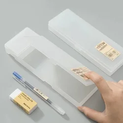 Transparent  Pen Box Plastic Pen Box for School Pencil Case Extra Large Made in Japan Pen Box Stationery Special Offer