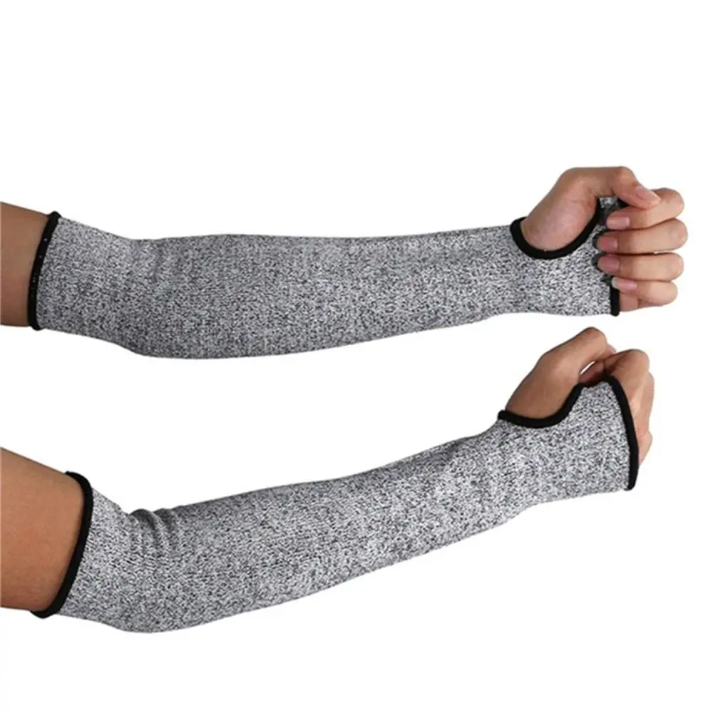 HPPE5 Grade Anti Cutting Arm Sleeve Multi-purpose Glass Factory Wear-resistant Arm Guard Anti Cutting Sleeve Thumb Hole Opening
