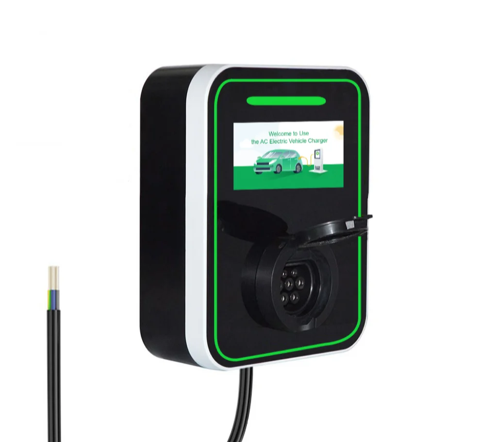 EV Charger Plastic Enclosure Wall Box 7-22kw Type 2 Female Socket for Car Charging Station for Home Use