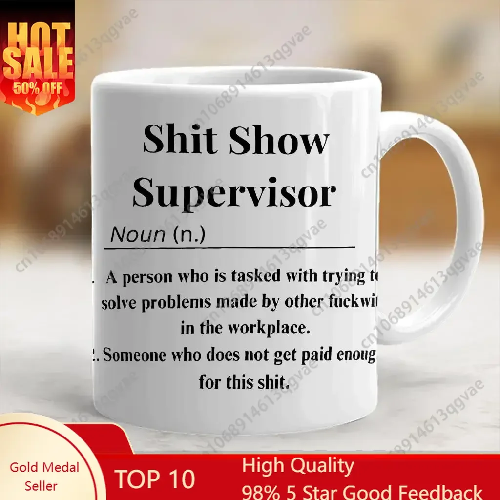 

Show Supervisor Mug Funny Coworker Gift Tea Cup Problem Solver Coffee Mug Ceramic Classic Drinkware