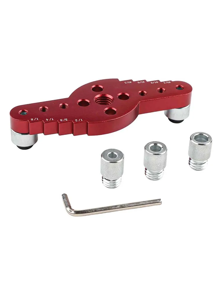 

1pcs Drill Guide Puncher Locator Vertical Dowel Aid Centring Drilling Doweling Jig Aluminum Alloy Woodworking Tools