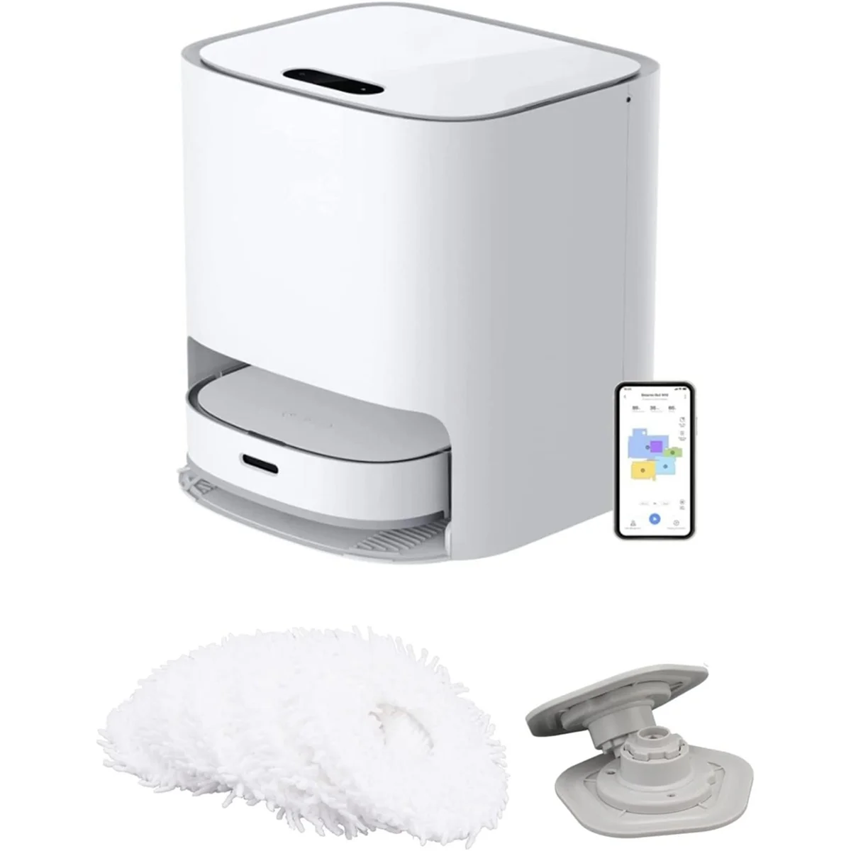 

Vacuum Cleaner Mop Cloth, Mopping Pads Replacement with Holder for Bot W10/W10 Pro Sweeping Robot Accessories