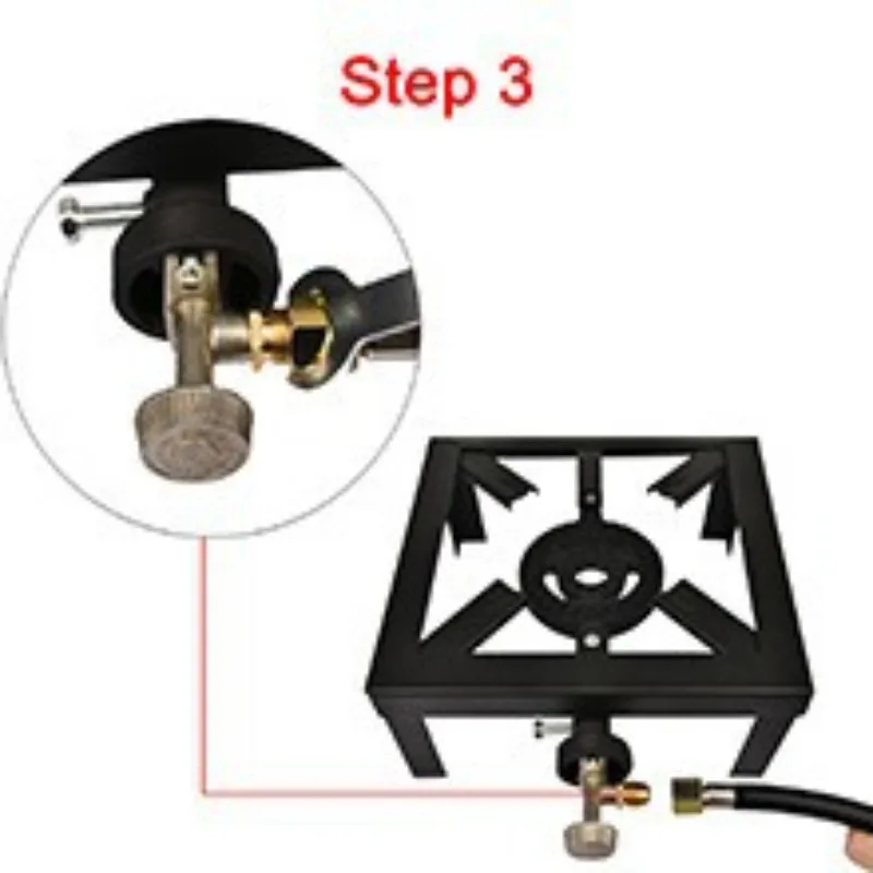 Stufa a gas in ghisa Stufa in ghisa con staffa Stufa a gas propano ad alta potenza Forno a gas da giardino esterno Portatile e facile da usare