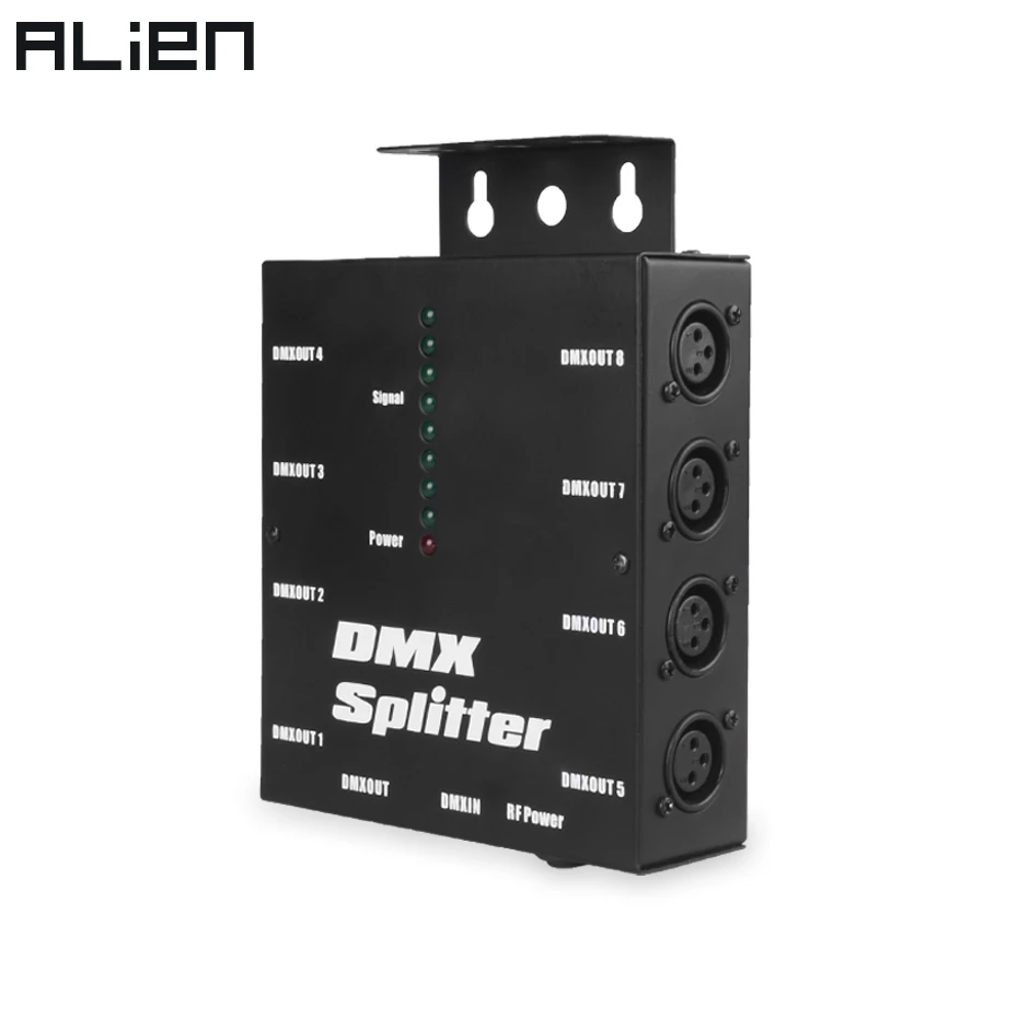 alien splitter optico efeito de iluminacao de palco isolado amplificador para casamento dj disco dmx 512 way channels 3pin 01