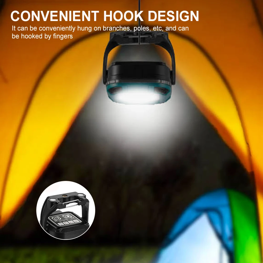 Asafee W8129-4 Mini Multifunctional Work Light Ultra 12 Light Modes Portable Lamp Waterproof Bracket Outdoor Camping Flashlight