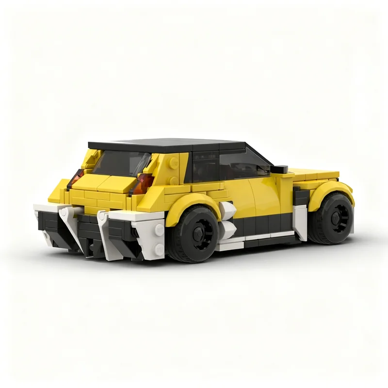 NEW 380PCS MOC City Champions Super Car Renault 5 Turbo 3E Model Technology DIY Creative Assembly Bricks Display Birthday Gift view 4