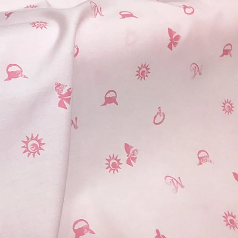 

3Meter 18MM Light Pink Bottom Silk Cotton Fabric MulberrySilk Cotton Blended Clothing Dress Shirt Summer Cloth